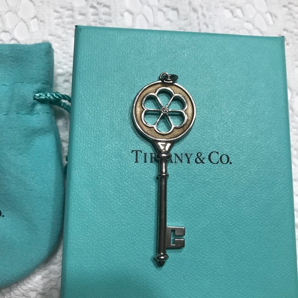 COPY - Tiffany Diamond Blossom Key Pendant - Picture 2 of 7